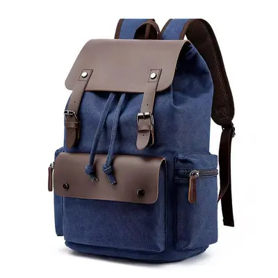Minimalist Men's Canvas Backpack, Large Capacity, Retro Style - 11