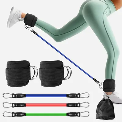 Ankle Resistance Band, Leg Toning Elastic Yoga Band - 4
