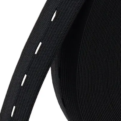 High-Elastic Adjustable Buttonhole Elastic Band for Maternity and Kids, Black and White - 6