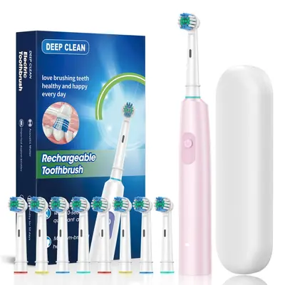 Round Head Electric Toothbrush, Sonic, Waterproof, 5 Speeds - 5