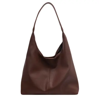 Women's Single-Shoulder Tote Bag, Large Capacity, Minimalist Casual Underarm Bag - 7