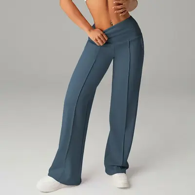 Erkek Kadın Bel Dikişli Cepli Slim Fit Uzun Düz Paça Outdoor Spor Pantolon - 9