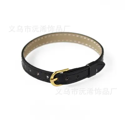 8 MM Kunstleder Armband PU Leder Armband DIY personalisiertes Handgelenkband Armband tragbarer Buchstabe Öltropfen Schmuck Zubehör - 8