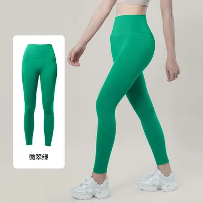 Seamless yoga pants, high waist, quick-dry, capri length - 10