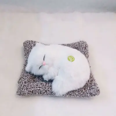 Miyavlayan peluş kedi, araba süsü, bambu kömürlü - 9
