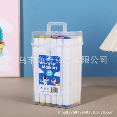 Çift uçlu marker kalem seti, 12 renk, su ile yıkanabilir, anime çizim - 8