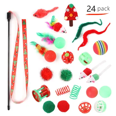 Weihnachts-Katzenspielzeug-Set - 10