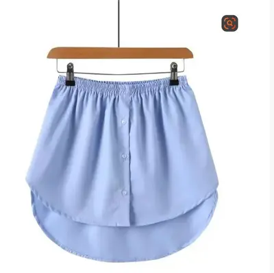 Korean Style White Half Skirt for Spring and Summer, Layering Skirt - 9