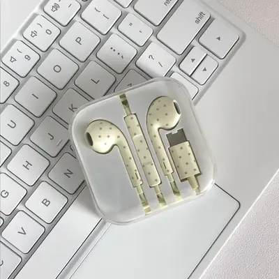 Star Pattern Wired Earphones for Android, Korean Style Polka Dot - 10