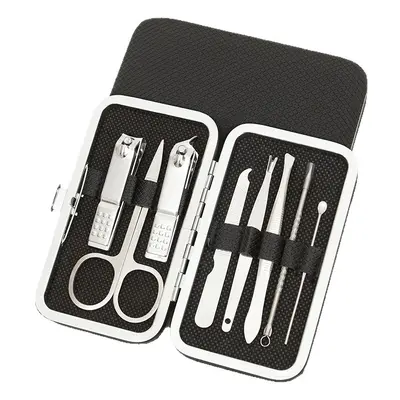 8-Piece Leather Case Manicure and Pedicure Set
