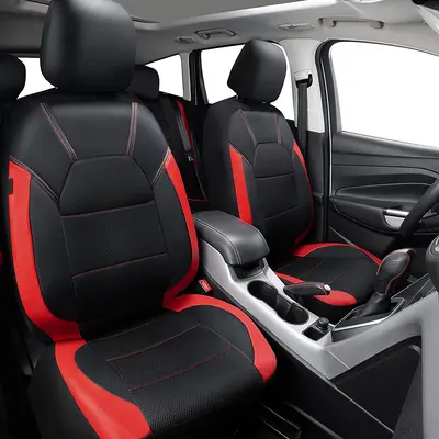 Leather Mesh Car Seat Cover, Breathable and Cool Seat Cushion Cover - 5