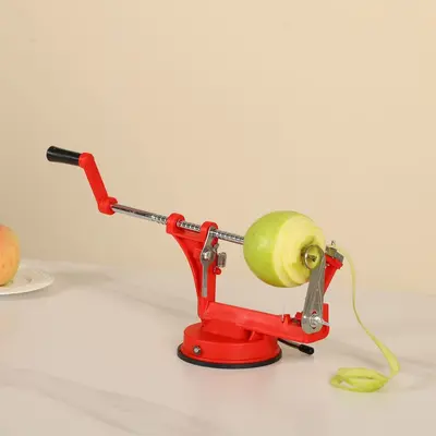 3-in-1 Automatic Fruit Peeler, Corer and Slicer - Multifunctional Fruit Peeler Machine, Manual Hand-Crank Apple Peeler for Home Use