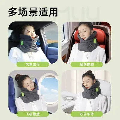 U-shaped neck pillow, portable for travel and sleep - 4