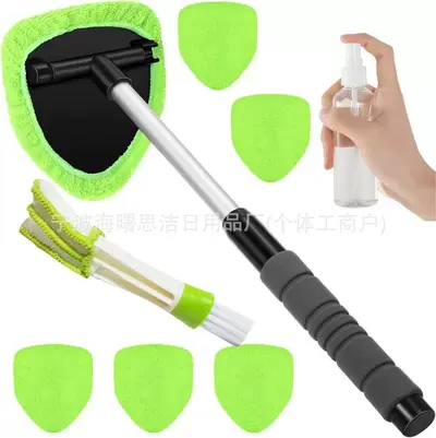 汽车挡风玻璃除雾擦清洗刷前挡车窗刮水工具清洁刷擦窗器跨境贴标