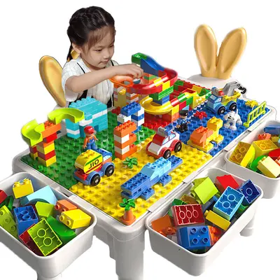 Large Building Block Table for Ages 3-6, Large Particle Compatible - 6