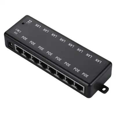 8 portlu POE merkezi güç kaynağı modülü ağ kablosuz AP köprüsü zayıf akım kutusu merkezi POE güç kaynağı kutusu 12-48V