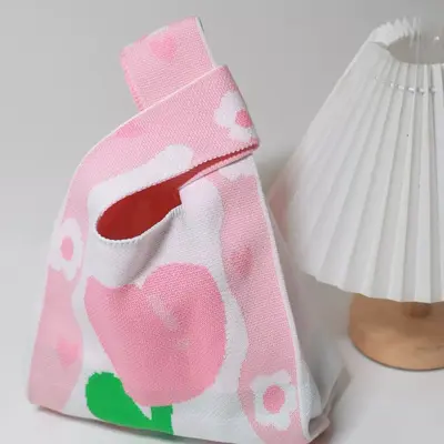 Animal Pattern Knitted Bucket Bag for Women - 13