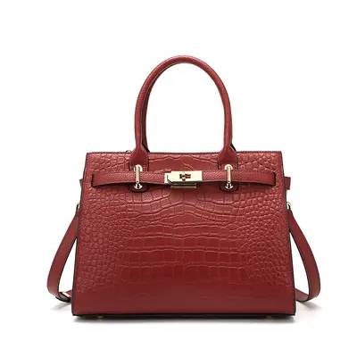 Genuine Leather Women's Handbag, Large Capacity Mom Tote - 6