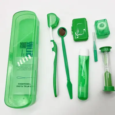Kieferorthopädisches Mundpflege-Set, 8-teilig, Zahnarzt - 3