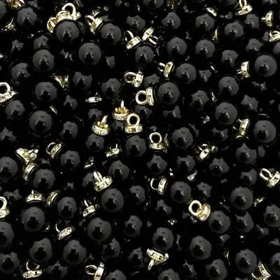 ABS Pearl Pendant with Hanging Ring, Decorative Charm for Wedding Gift Bags - 11