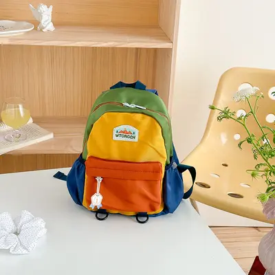Children's Backpack, Colorblock Design, Kindergarten, Lightweight - 10