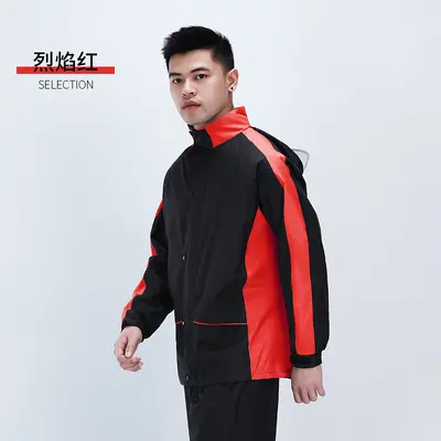 Oxford Cloth Two-Piece Raincoat Set Black Cycling and Work - 12