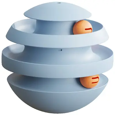 Bite-Resistant Cat Toy Ball with Teaser Wand and Tumbler - 6