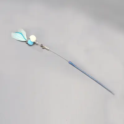 Feather Tassel Fairy Cat Teaser Wand with Bell, Chew-Resistant - 9
