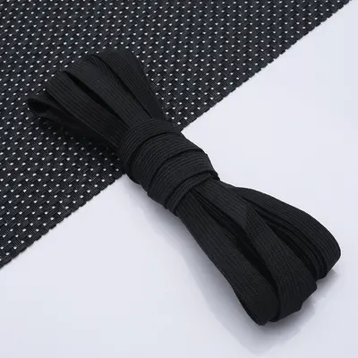 Wide Flat Elastic Band, Black and White, for Baby Clothing - 8