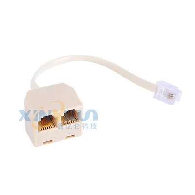 RJ11 Telephone Splitter with Wired Horn Splitter, Male to Female Adapter