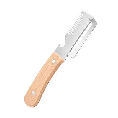 Multifunctional kitchen vegetable slicer and peeler wooden handle - 6