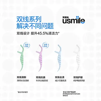 Smile diş ipi yetişkin çift iplik nane taşınabilir çubuk - 5