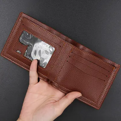 Men's Short Bifold Wallet with Card Holder - 3