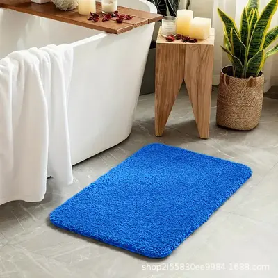 Banyo kaymaz uzun tüylü emici halı, 40-70 cm tuvalet ve giriş paspası - 8