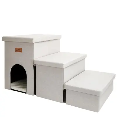Amazon'da çok satan katlanabilir, toplanabilir evcil köpek merdiveni, basamak; yatak ve kanepeye çıkış için küçük köpek tırmanma merdiveni