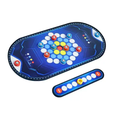 Children's magnetic bagatelle game, two-player desktop flipper