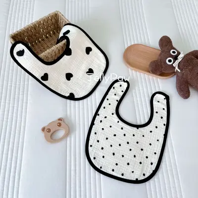 U-Form Baby-Lätzchen, 6 Lagen Baumwollmull - 7