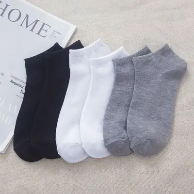 Men's Short Socks, Deodorizing, Sweat-Absorbing, Breathable, Low-Cut for Spring and Summer