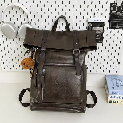 Large Capacity Men's Student Backpack and Casual Travel Bag - 10