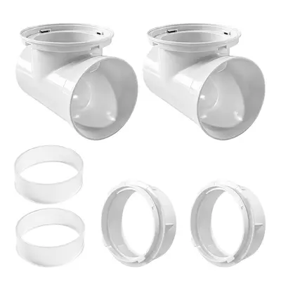 90-Degree Dryer Vent Duct Connector with Detachable Outdoor Cover - 5