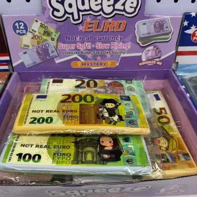 Realistische Spielgeld-Banknoten für Puppenhaus, US-Dollar, Euro, Pfund
