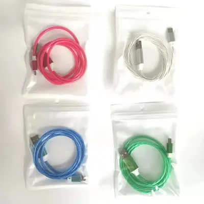 Üç Çıkışlı Akan Işık Veri Kablosu - Apple, Android, USB TypeC Telefonlara Uygun Hızlı Şarj 3'ü 1 Arada Akan Işık Led Kablous
