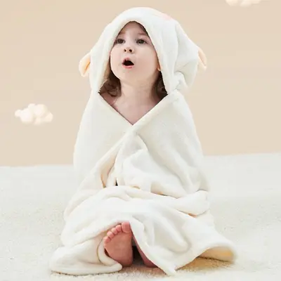 Kinder-Badehandschuh-Umhang Kapuzenbademantel verdickter Baby tragbarer Korallenvlies saugfähige Süßigkeit-Decke für Jungen und Mädchen Großhandel - 9