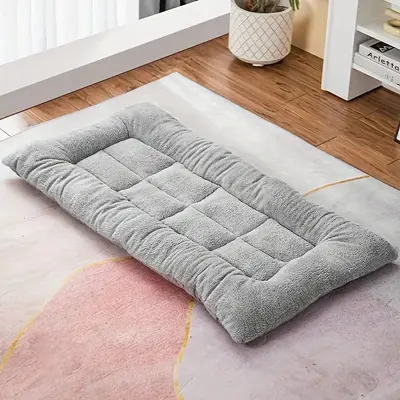 Thick Plush Dog Bed for Winter, All-Season, Checkerboard Pattern - 7