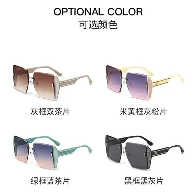 Rimless Sunglasses for Women, 2025 Model, Premium Look - 3