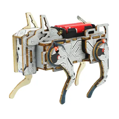 Pädagogisches Spielzeug für Grundschüler Unterrichtsbehelfe DIY sprachgesteuerte mechanische Hundemodelle Wissenschafts- und Bildungs-Selbstbau-Experimentierset Herstellungspaket - 6