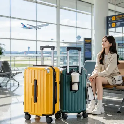 Girls' Large Capacity Trolley Suitcase with Combination Lock - 1