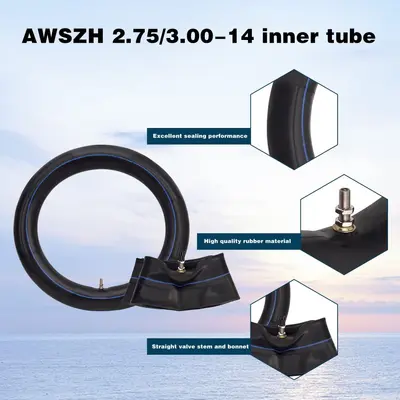 Off-Road Motorcycle Inner Tube 2.75/3.00-14 KLX, 90/100-14 Inch, Thickened Straight Valve