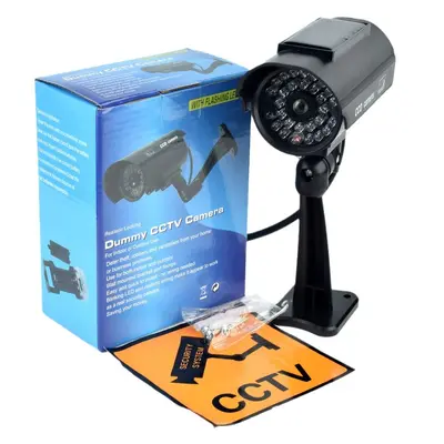 Solar fake security camera with LED light - 6