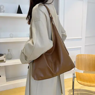 Women's Large Capacity Tote Bag with Single Shoulder Strap - 2